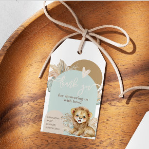 Es ist ein Baby Safari Theme Lion Baby Shower Geschenkanhänger