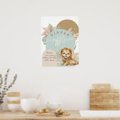 Es ist ein Baby Safari Theme Lion Baby Shower Poster (Küche)