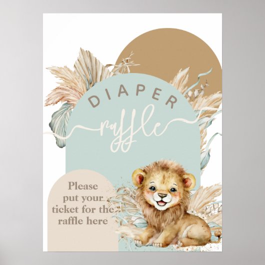 Es ist ein Baby Safari Theme Lion Baby Shower Poster (Vorne)