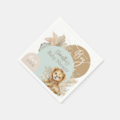 Es ist ein Baby Safari Theme Lion Baby Shower Serviette (Ecke)