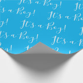 Es ist ein Baby Script Blue Baby Dusche Wrapping P Geschenkpapier (Ecke)