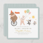 Es ist ein Baby Shower Animal Band Einladung (Vorne/Hinten)