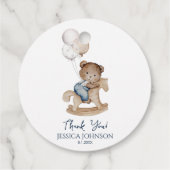 Es ist ein Baby Teddy Bären Balloons Baby Dusche W Geschenkanhänger (Rückseite)