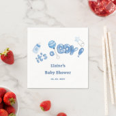 Es ist ein Baby Things Blue Boy Baby Dusche Serviette (Beispiel)