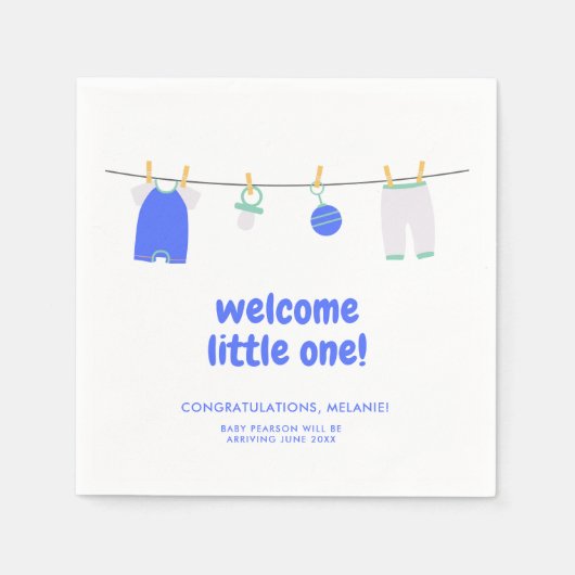 Es ist ein Baby Welcome Little One Baby Dusche Nap Serviette (Vorderseite)