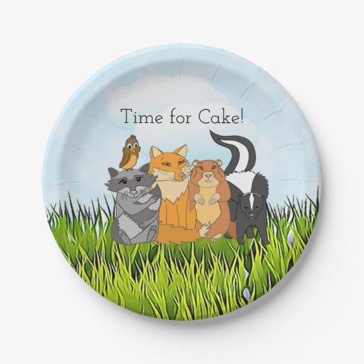 Es ist ein Baby, Woodland Creatures Baby Shower Pa Pappteller (Vorderseite)