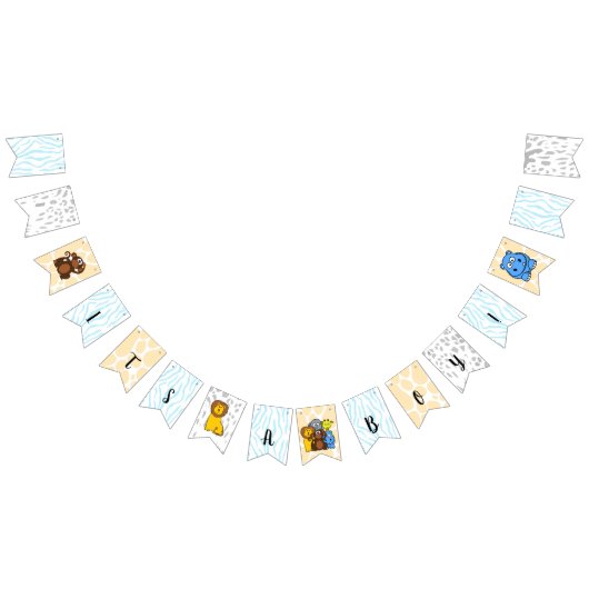 Es ist ein Baby Zoo Animals Baby Showbanner Wimpelkette (Alle)