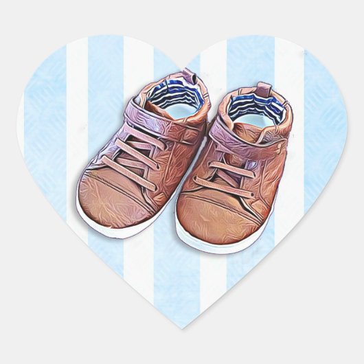 Es ist ein Babyduschaufkleber Herz-Aufkleber (Vorderseite)