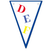 Es ist ein Banner für Junge ABC-Primärfarben (Zweite Fahne)
