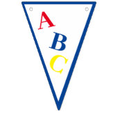 Es ist ein Banner für Junge ABC-Primärfarben (Erste Fahne)