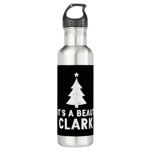 Es ist ein Beaut Clark Weihnachtsurlaub Edelstahlflasche (Vorderseite)