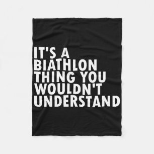 Es ist ein Biathlon Thing Wintersport Cross Countr Fleecedecke