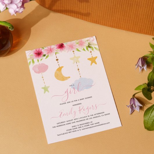 Es ist ein blumengeschmücktes Baby-Dusche-Party Save The Date