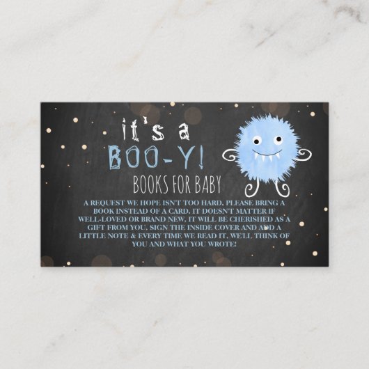 Es ist ein Boo-y! Kleine Monster Halloween Kinderd Begleitkarte (Vorderseite)