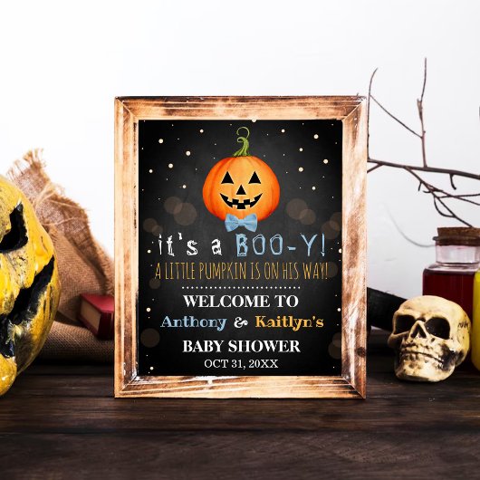 Es ist ein Boo-y! Little Pumpkin Halloween Kinderd Poster