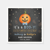 Es ist ein Boo-y! Little Pumpkin Halloween Kinderd Serviette (Vorderseite)