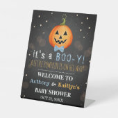 Es ist ein Boo-y! Little Pumpkin Halloween Kinderd Sockelschild (Vorderseite)