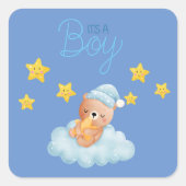 Es ist ein Boy Announcement Sticker (Vorderseite)