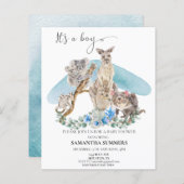 Es ist ein Boy Australian Animal Baby Shower Blue (Vorne/Hinten)