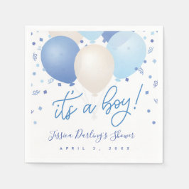Es ist ein Boy Baby Shower Blue Ballons Serviette