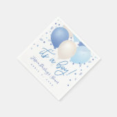 Es ist ein Boy Baby Shower Blue Ballons Serviette (Ecke)