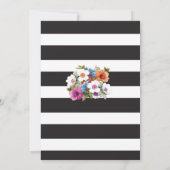 Es ist ein Boy Baby Shower Stripe Gold Floral Einl Einladung (Rückseite)