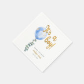 Es ist ein Boy Blue Balloon Baby Shower Napkins Serviette (Ecke)