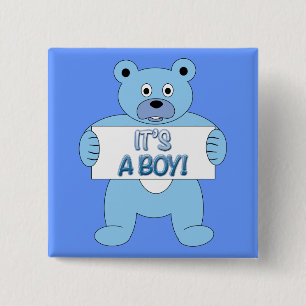 Es ist ein Boy Blue Bär Button