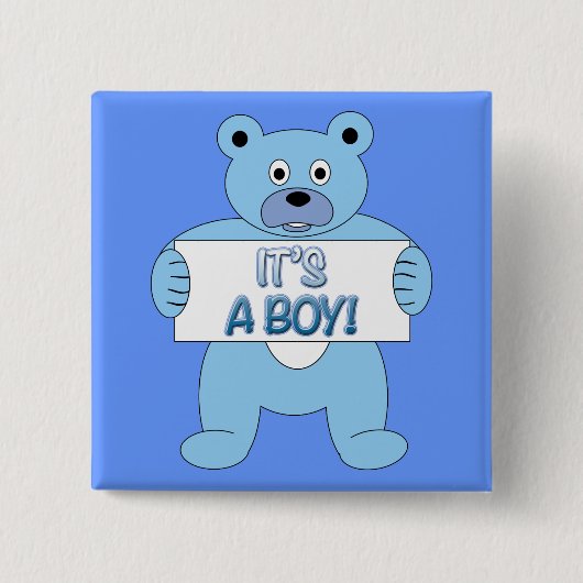 Es ist ein Boy Blue Bär Button (Vorderseite)