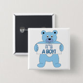 Es ist ein Boy Blue Bär Button (Vorne & Hinten)