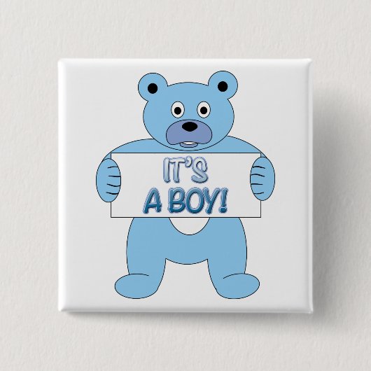 Es ist ein Boy Blue Bär Button (Vorderseite)