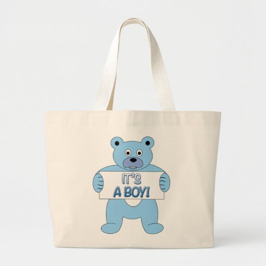Es ist ein Boy Blue Bär Jumbo Stoffbeutel (Vorne)