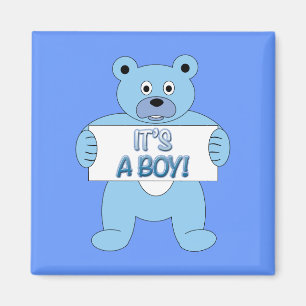 Es ist ein Boy Blue Bär Magnet