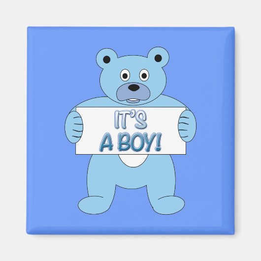 Es ist ein Boy Blue Bär Magnet (Vorne)