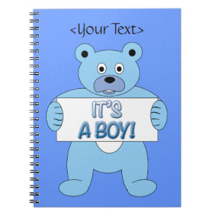 Es ist ein Boy Blue Bär Notizblock