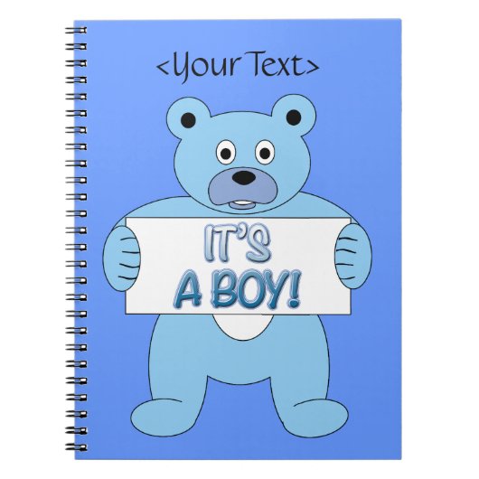 Es ist ein Boy Blue Bär Notizblock (Vorderseite)