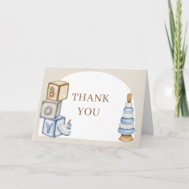 Es ist ein Boy Blue Boho Blocks and Toys Arch Dankeskarte