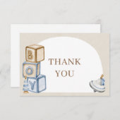 Es ist ein Boy Blue Boho Blocks and Toys Arch Dankeskarte (Vorne/Hinten)