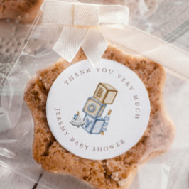 Es ist ein Boy Blue Boho Holzblöcke und Spielzeug Runder Aufkleber