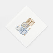 Es ist ein Boy Blue Boho Holzblöcke und Spielzeug Serviette (Ecke)