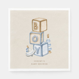 Es ist ein Boy Blue Boho Holzblöcke und Spielzeug Serviette