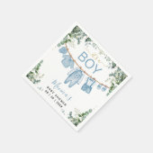 Es ist ein Boy Blue Boho Kleidung Greenery Baby Du Serviette (Ecke)