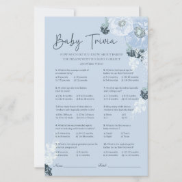 Es ist ein Boy Blue Floral Baby Shower Trivia Spie