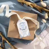 Es ist ein Boy Blue Floral Wappen Danke Geschenkanhänger