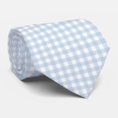 Es ist ein Boy Blue Gingham Gender Reveal New Dadd Krawatte (Gerollt)