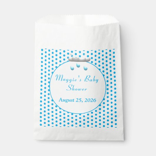 Es ist ein Boy Blue Polka-Dot Geschenktütchen (Vorderseite)