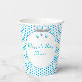 Es ist ein Boy Blue Polka-Dot Pappbecher (Rückseite)