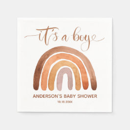 Es ist ein Boy - Boho Rainbow Baby Shower Napkins Serviette