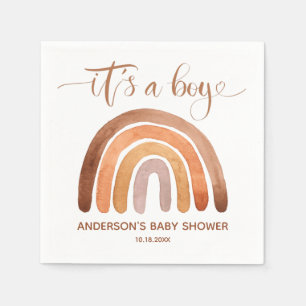 Es ist ein Boy - Boho Rainbow Baby Shower Napkins Serviette