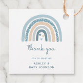 Es ist ein Boy Boho Rainbow Baby Shower Vielen Dan Geschenkanhänger (Rückseite)